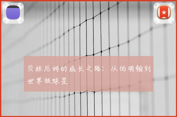 贝林厄姆的成长之路：从伯明翰到世界级球星